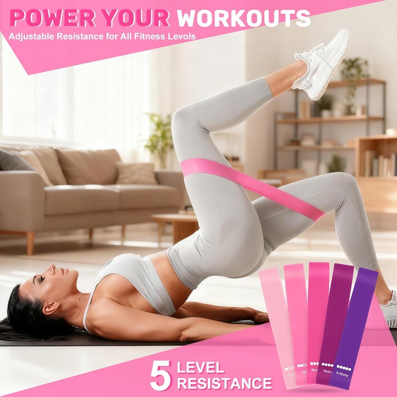 DOLZO Pilates Ring Set for Women – Home Pilates Equipment Kit with 12.5" Pilates Ring,Mini Ball,5 Resistance Bands, Sliders & Grip Socks – Complete Starter Set for Toning,Strength & Flexibility - Image 5
